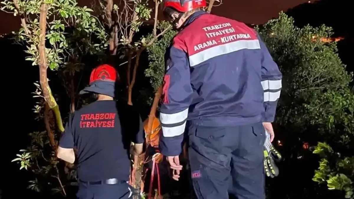 Trabzon'da itfaiye ve AFAD’dan kurtarma operasyonu