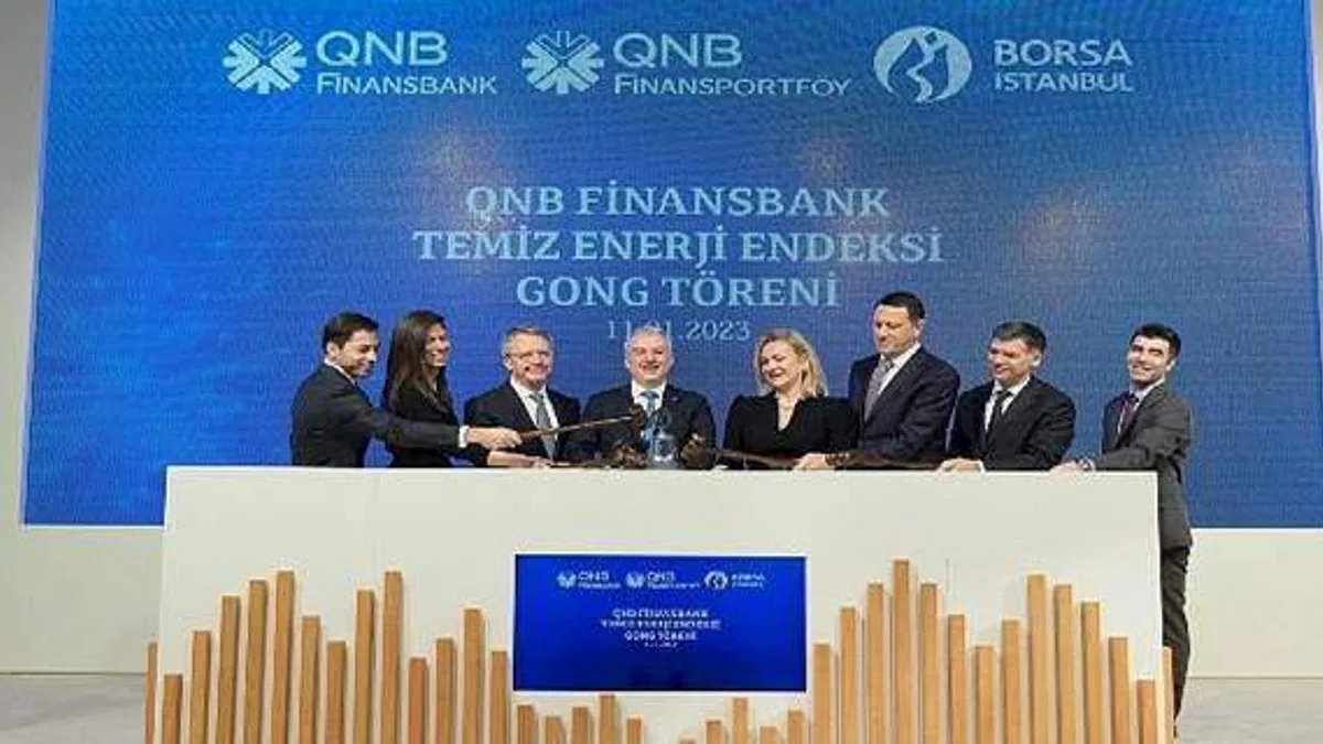 Borsa İstanbul'da Gong QNB Finansbank Temiz Enerji Endeksi için çaldı