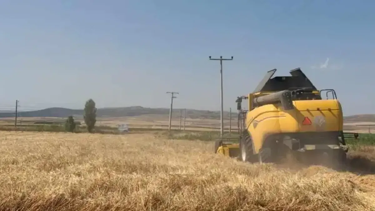 Eskişehir'de 77 tonluk arpa hasadı