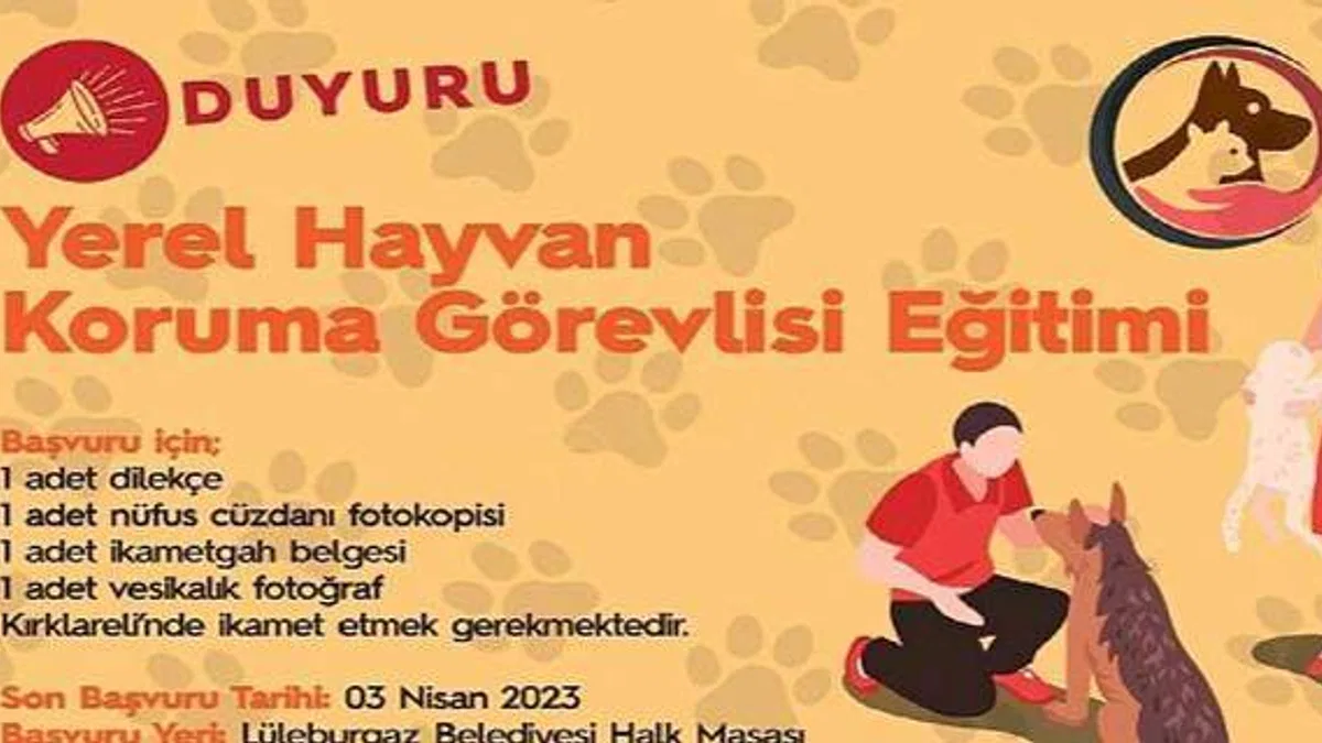 Yerel Hayvan Koruma Görevlisi Eğitimi başlıyor!