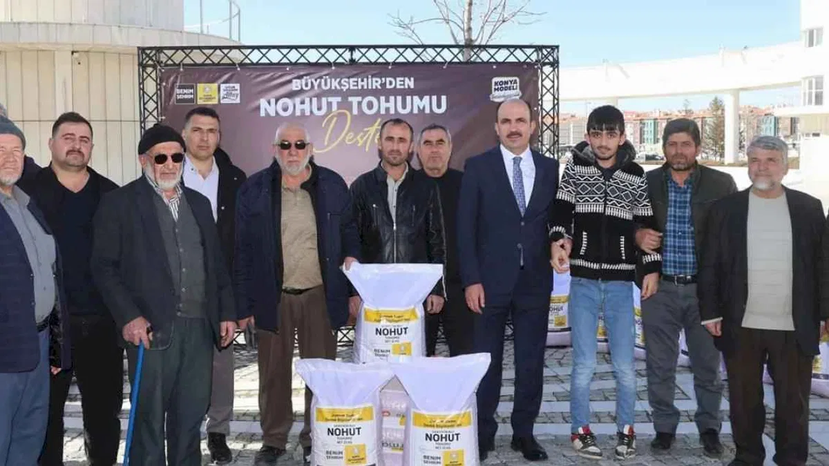 Konyalı çiftçiye destek sürüyor
