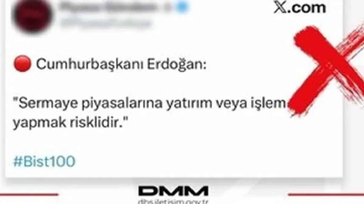 DMM'den 'sermaye piyasaları' açıklaması