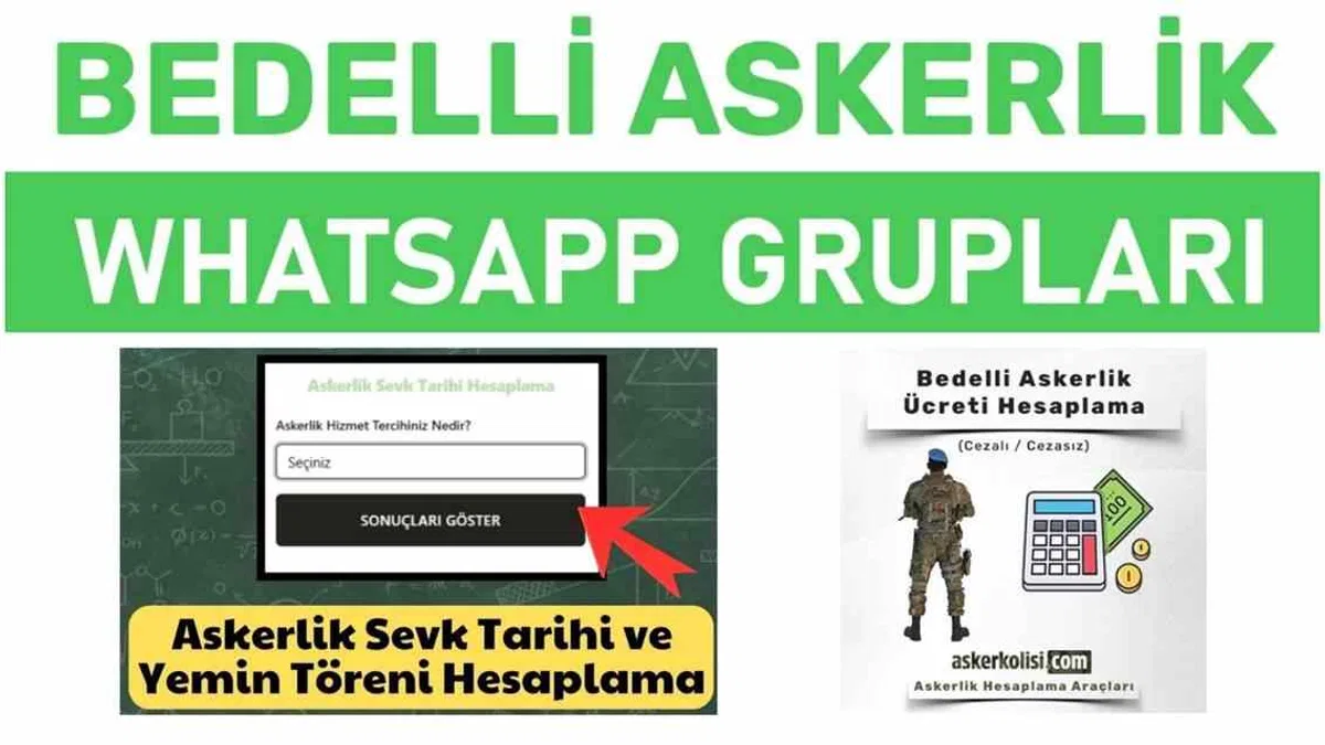 Bedelli Askerlik WhatsApp Grupları ve Askerlik Hesaplama Araçları Asker Kolisi'nde!