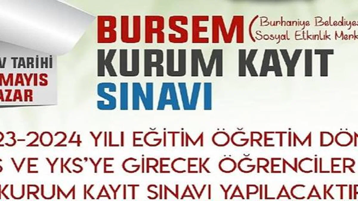 Bursem Kurum Kayıt Sınavı Başvuruları Başladı