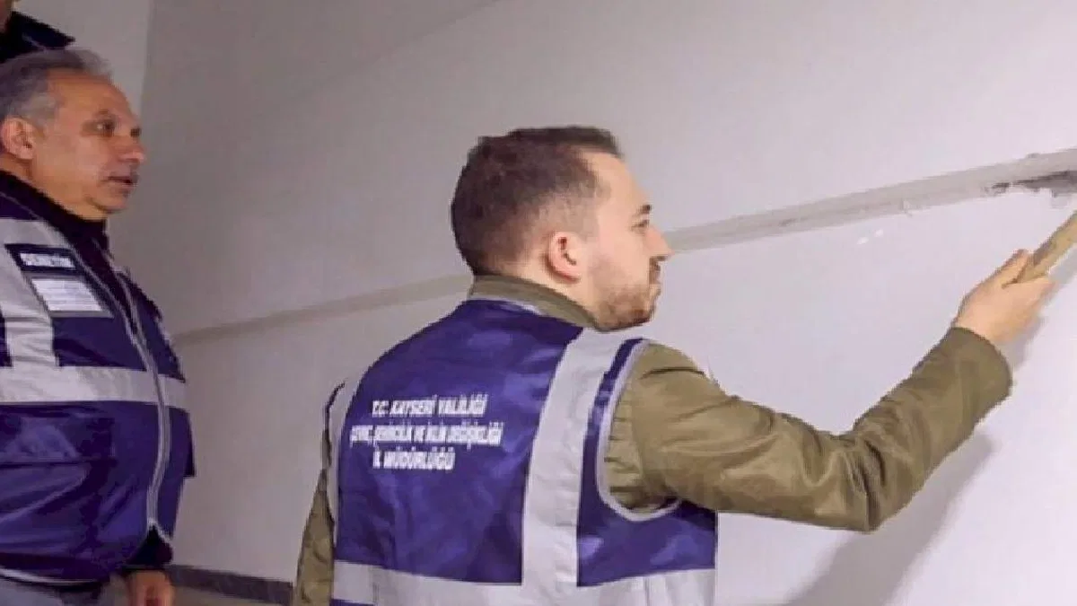 Kayseri Talas'ta hasar tespit çalışması