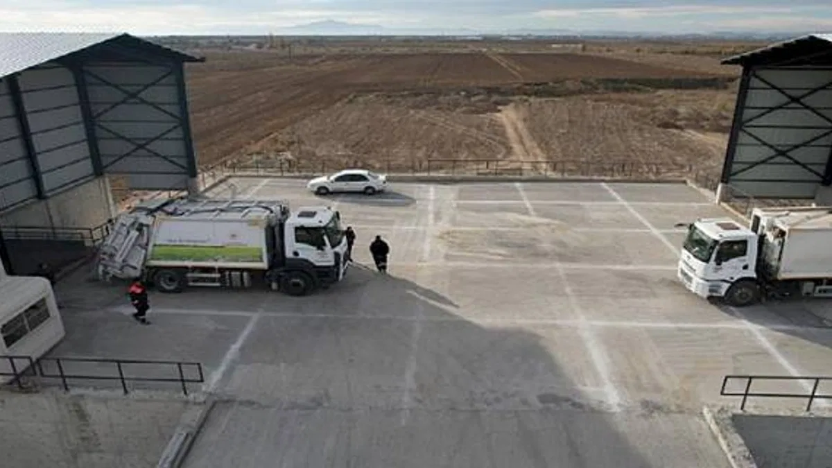 Çumra'da atık aktarma merkezi hizmet kalitesini artırdı