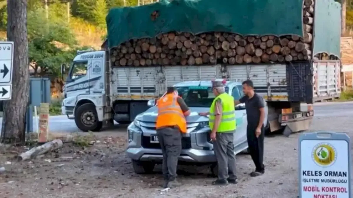 Bursa’da eş zamanlı orman emvali kontrolü