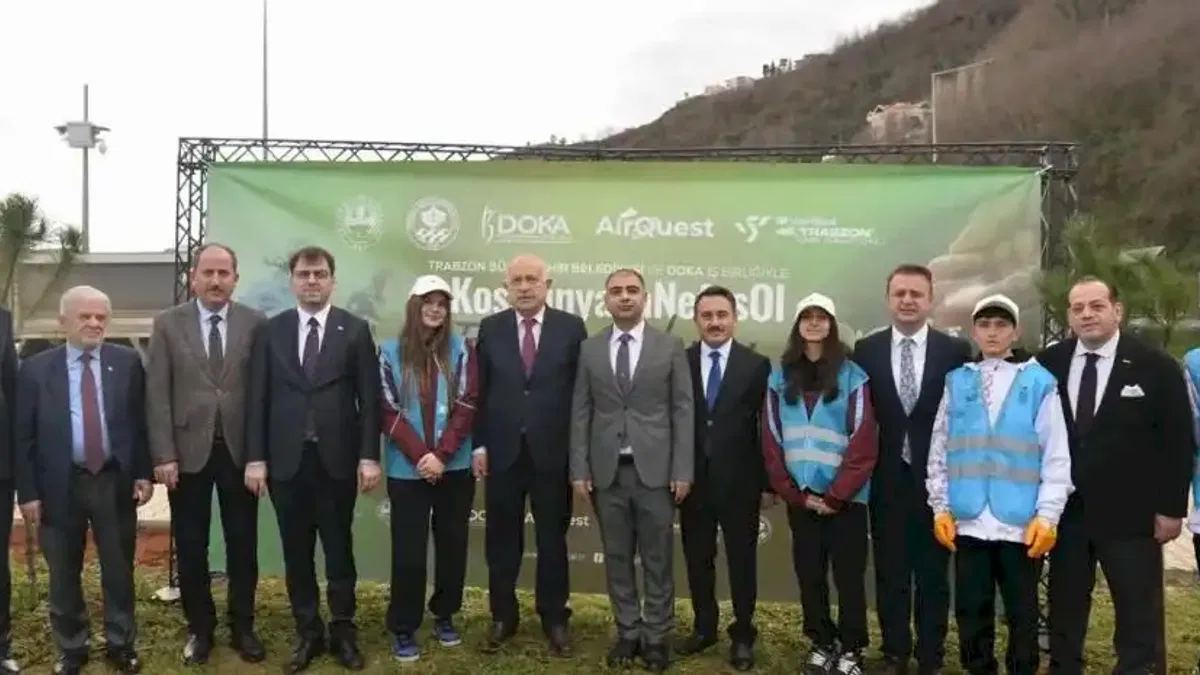 Trabzon Yarı Maratonu öncesi fidanlar toprakla buluştu