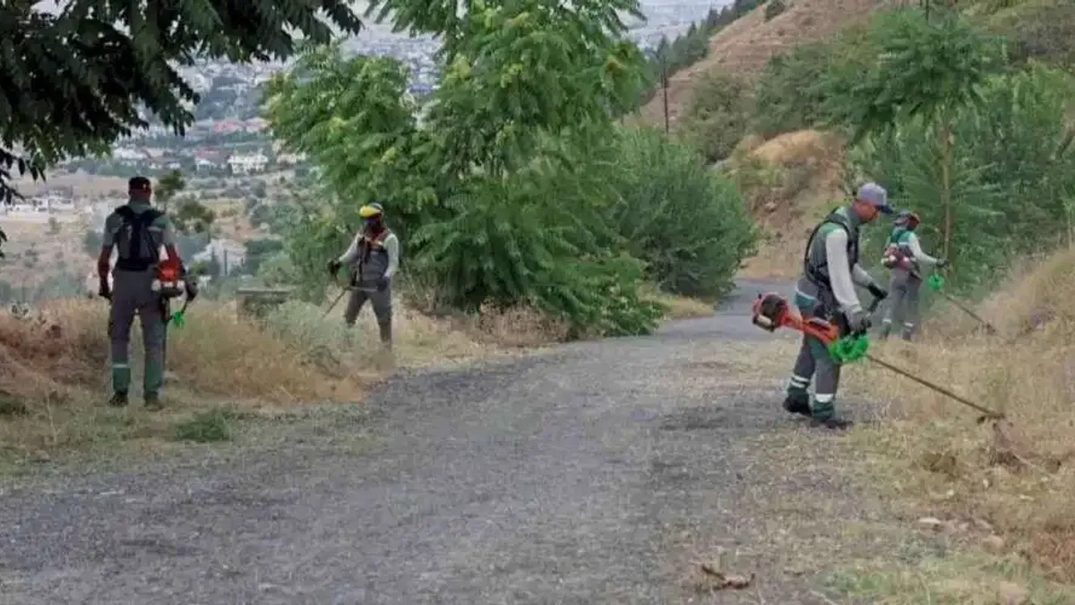 Kayseri Talas'ta Ali Dağı'na yangın önlemi
