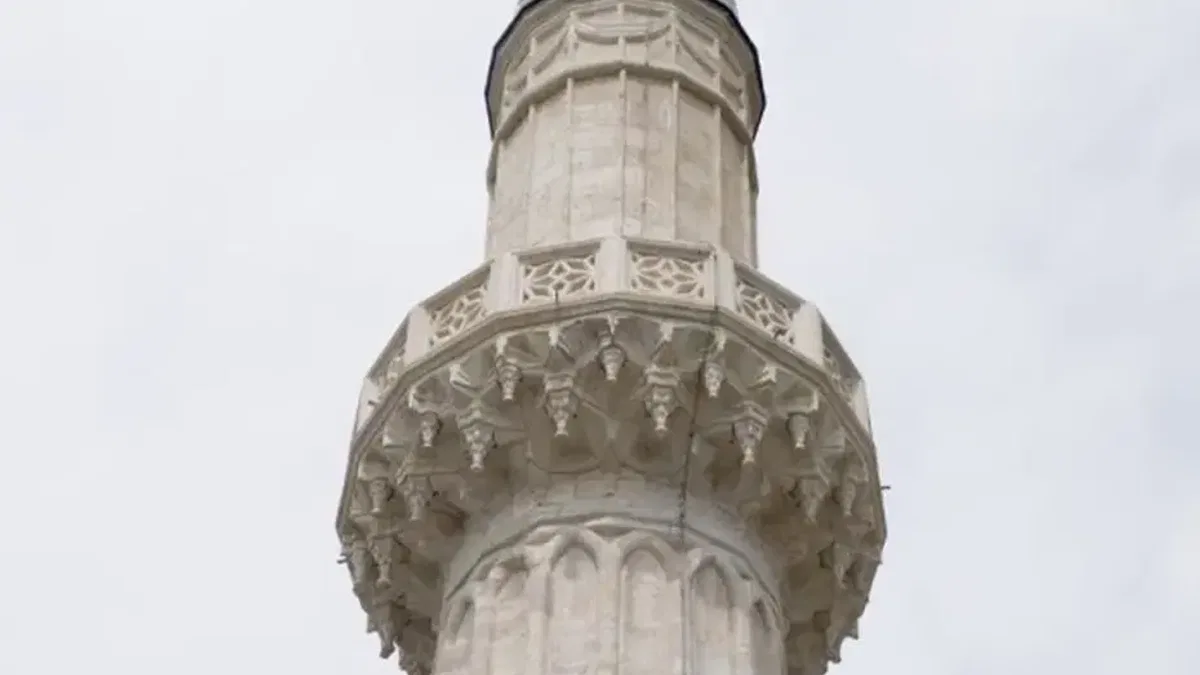 Ayasofya'da kuzeydoğu minare restorasyonu tamamlandı