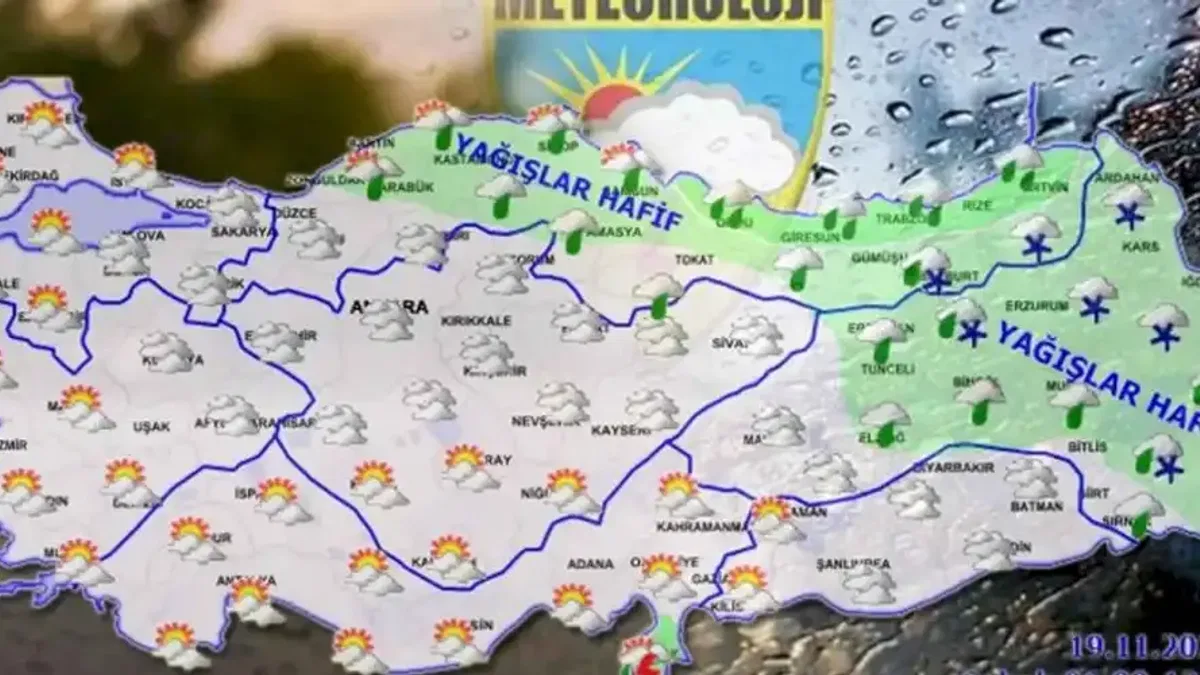 Türkiye geneli parçalı ve çok bulutlu... Doğu'da yağış var