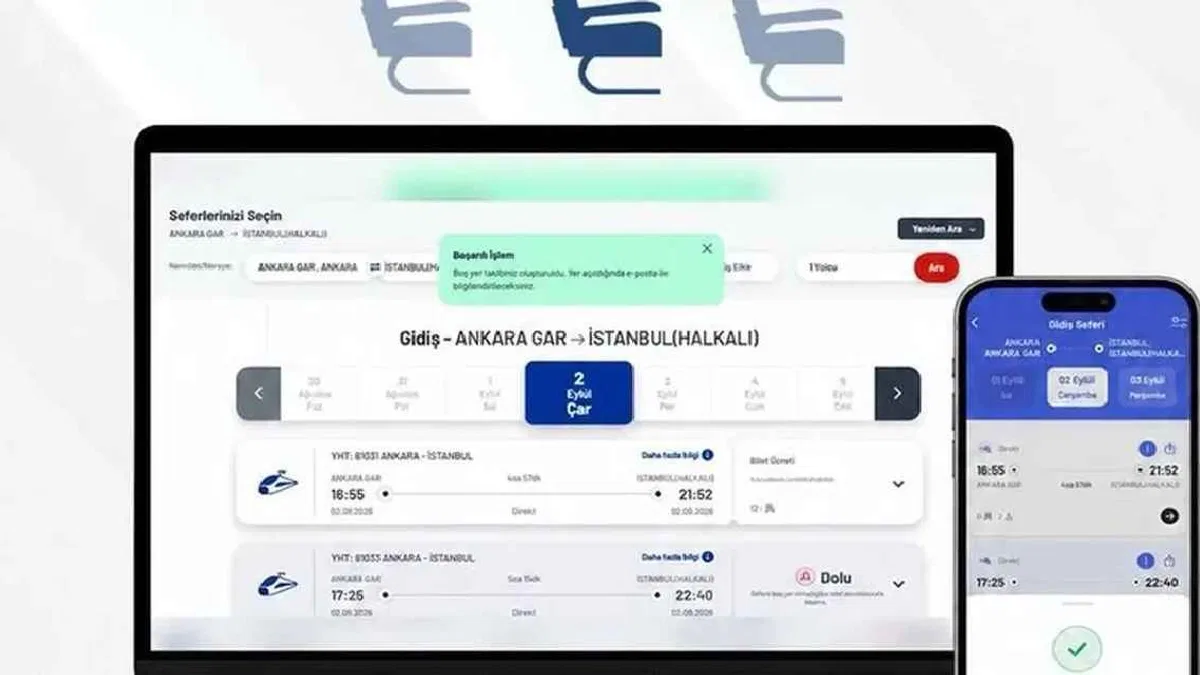 Tren biletlerinde yeni dönem... Boş yer açıldığında yolcuya bildirim gidecek