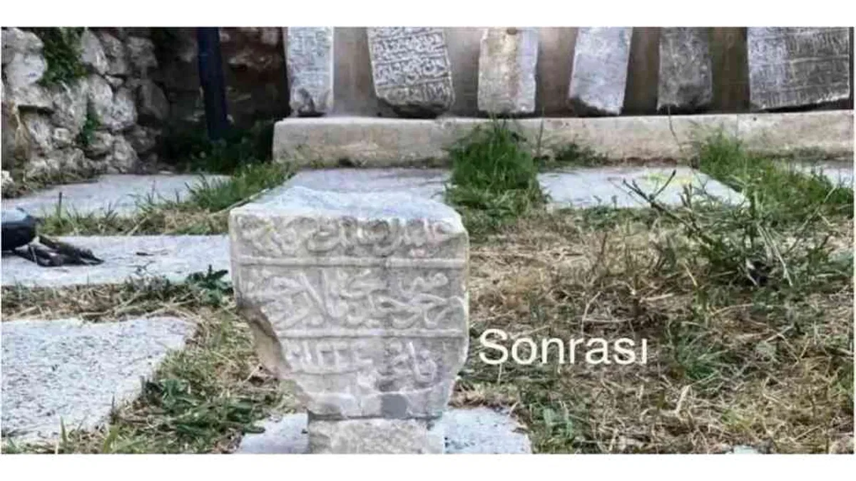 İstanbul'da tarihi mezar taşlarına saldırı sonrası restorasyon