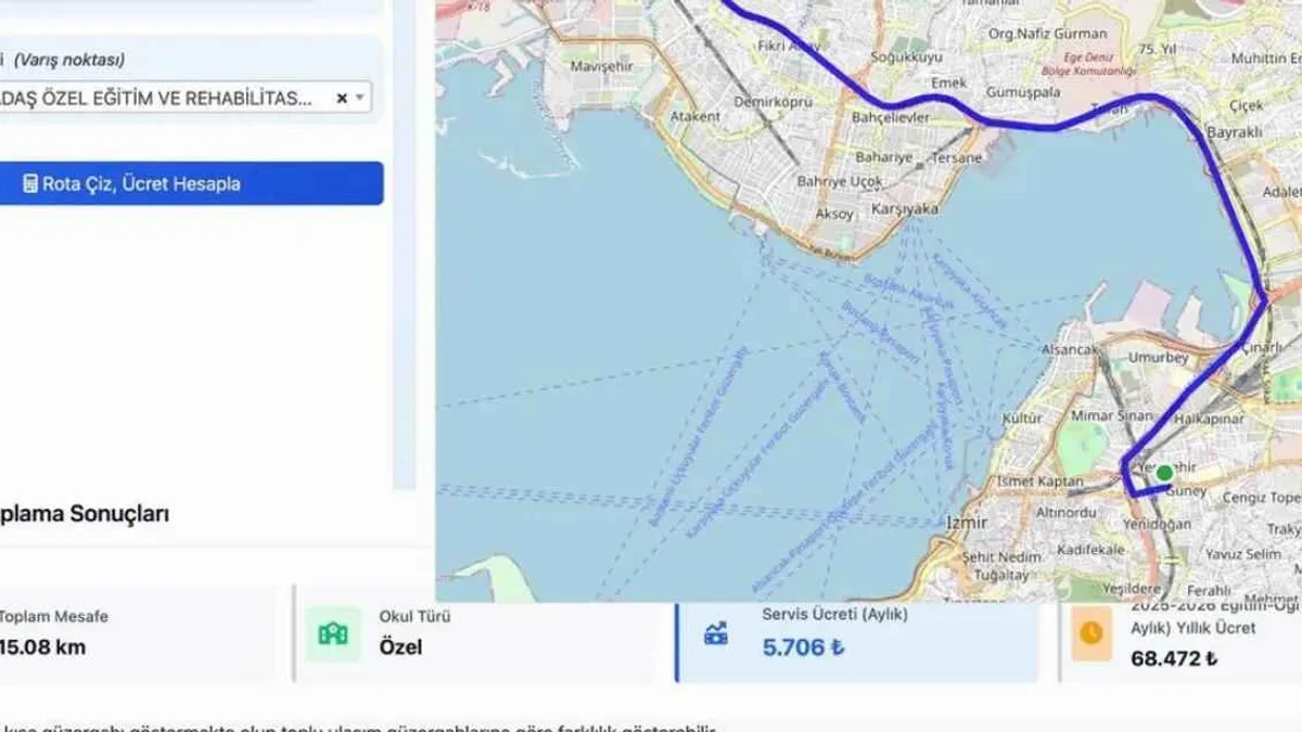 İzmir'de servis ücretleri artık 'web'den hesaplanacak