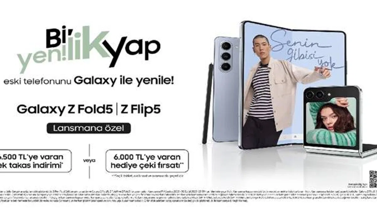 Samsung, Galaxy Z Flip5 ve Z Fold5 için 6500 TL’ye Varan Takas İndirimi veya 6000 TL’ye Varan Hediye Çeki Veriyor
