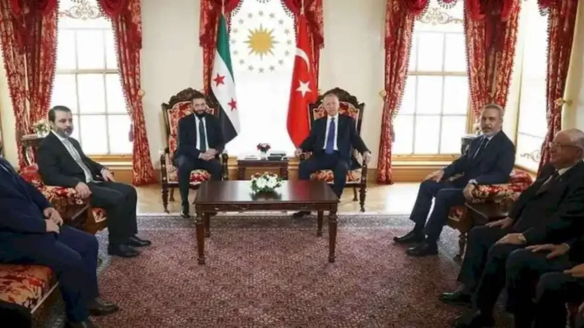 Erdoğan ile Şara Dolmabahçe'de buluştu