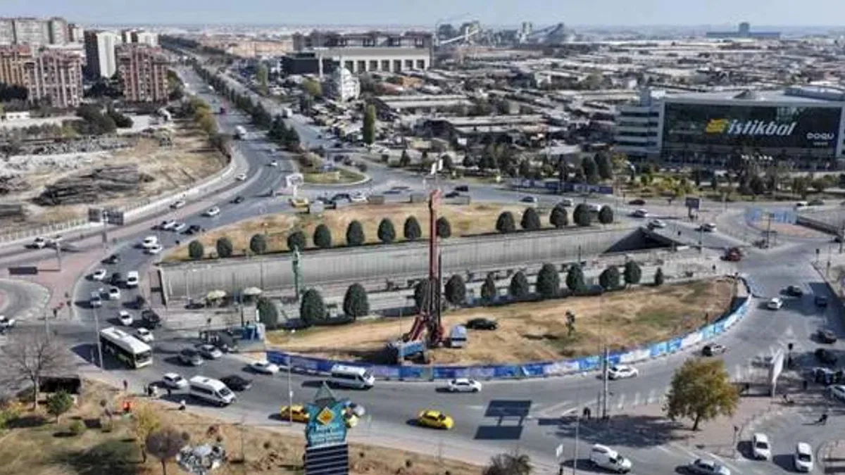 Konya'da otogar kavşağında düzenleme çalışması başladı