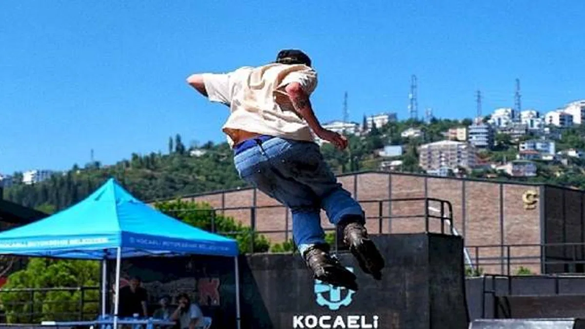 Skate Park'ta adrenalin tavan yaptı