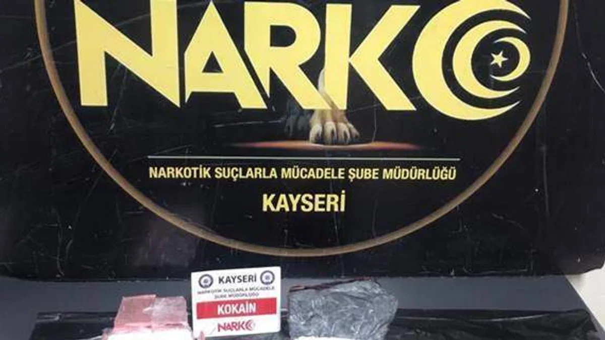 Kayseri'de 1 kilo 250 gram kokain ele geçirildi