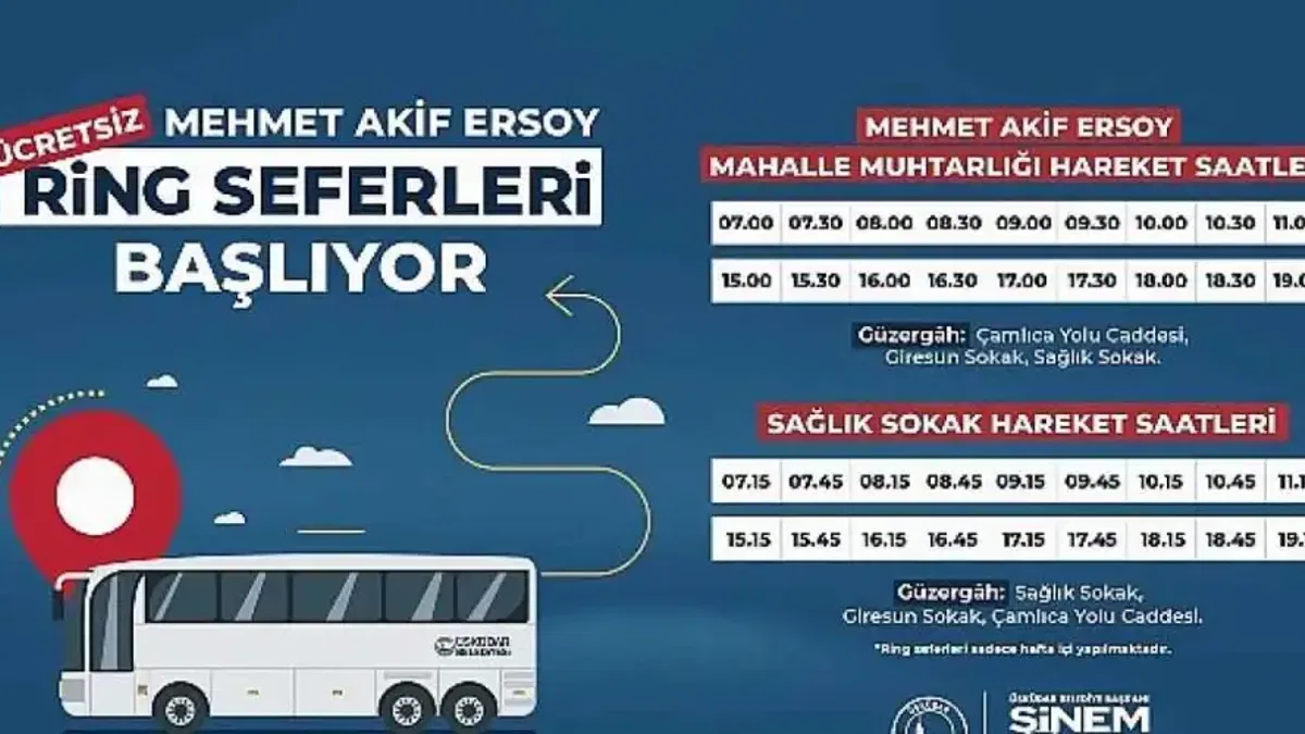 Üsküdar Mehmet Akif Ersoy Mahallesi ring seferleri başlıyor