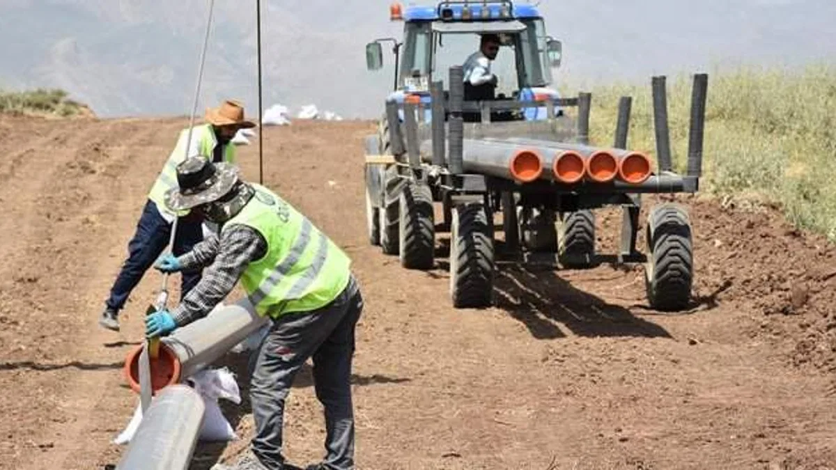 Yüksekova'ya doğal gaz hattı döşenmeye başlandı