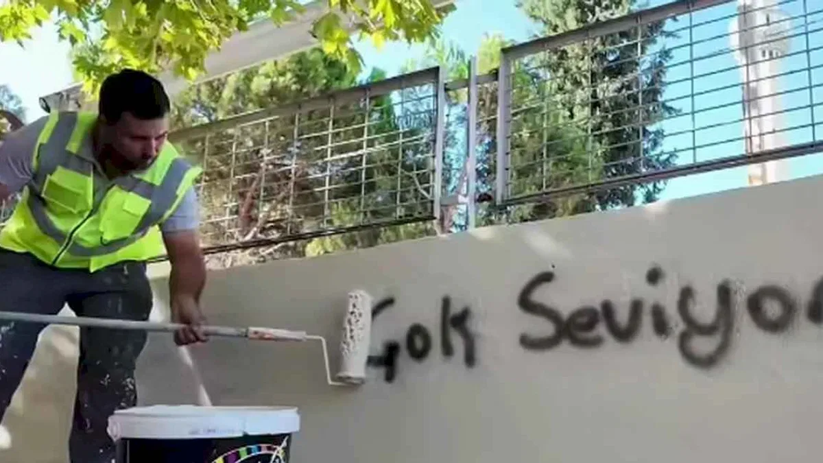 Bursa Yenişehir'den duvar yazılarına karşı belediyeden ilginç çalışma