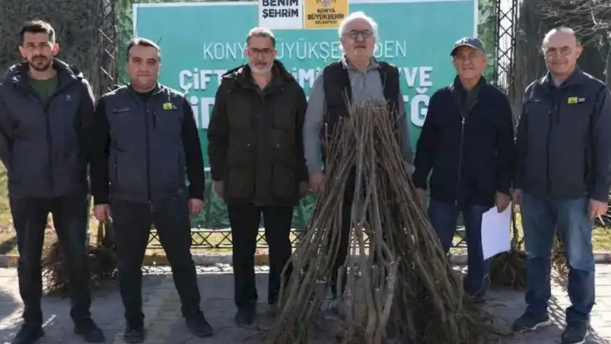 Konya Büyükşehir’den çiftçilere 23 bin 530 fidan desteği