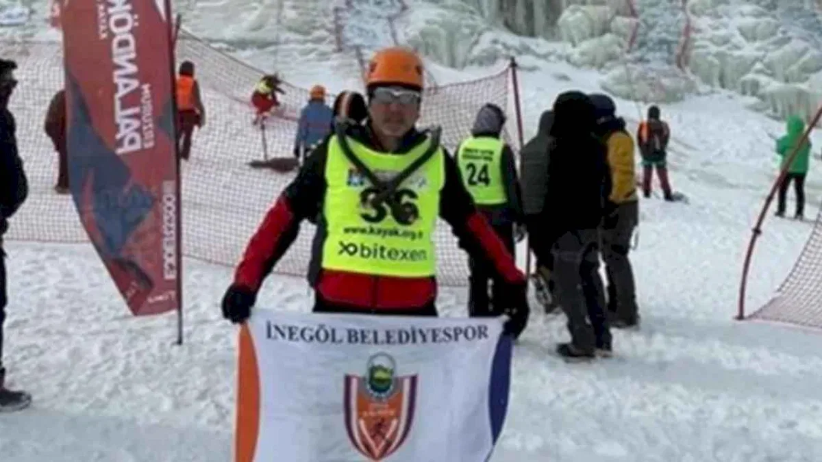 Bursa İnegöllü sporcu buz tırmanış Türkiye Şampiyonu oldu
