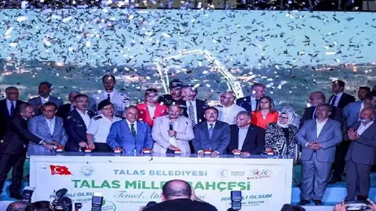 Kayseri Talas Millet Bahçesi'ne ilk harç