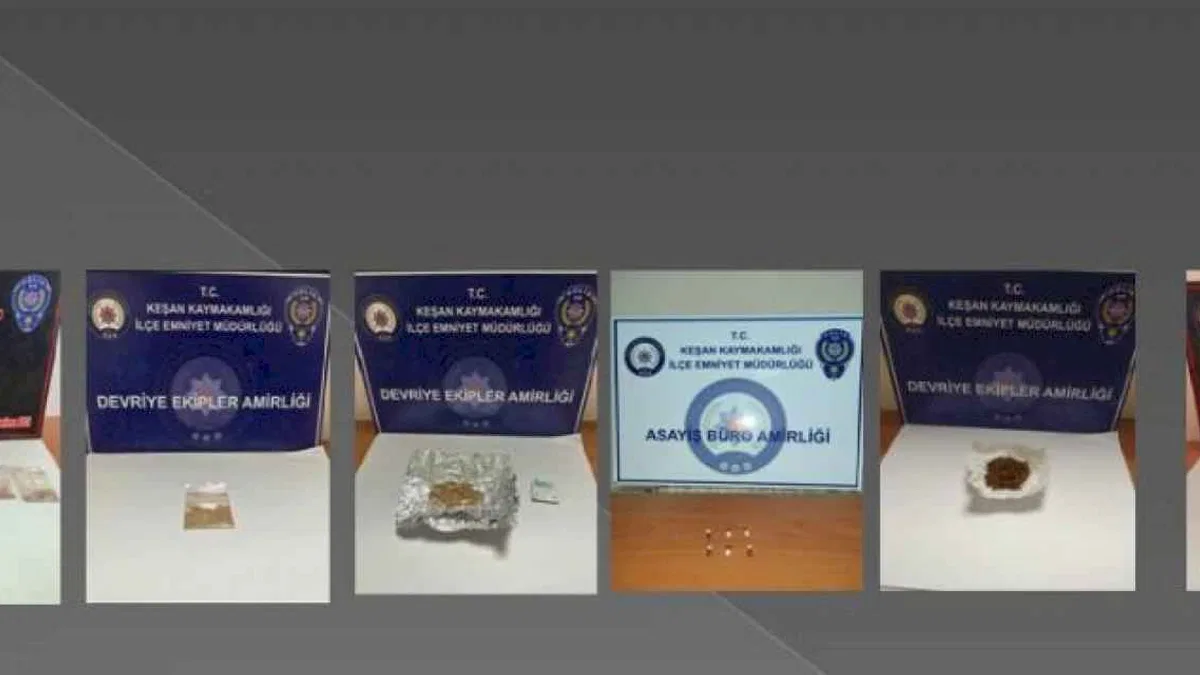 Keşan'da uyuşturucu operasyonları