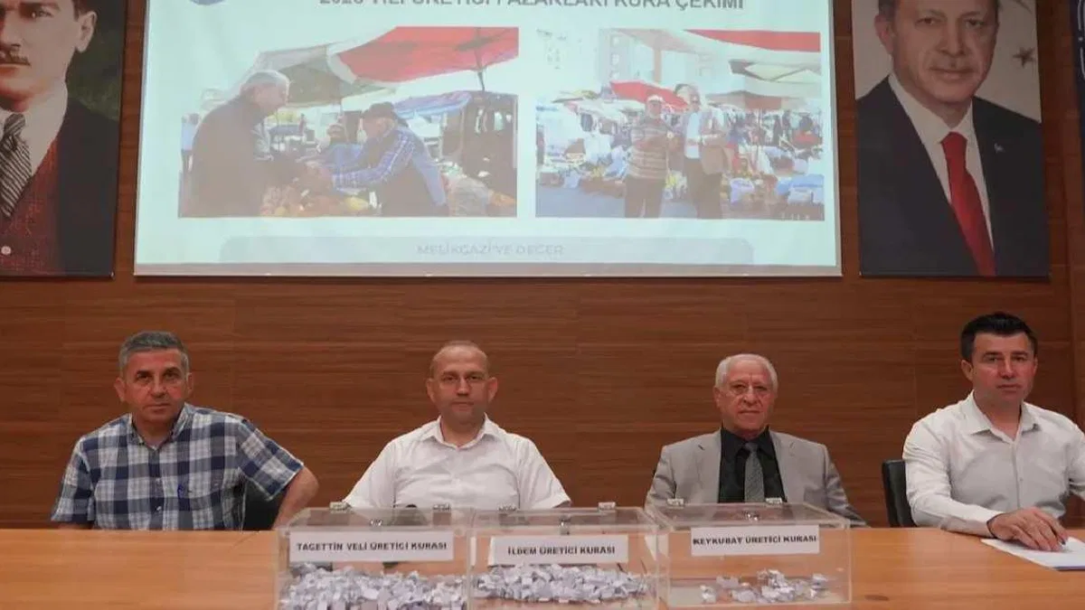 Kayseri Melikgazi'de Üretici Pazar'ı için kura çekimi