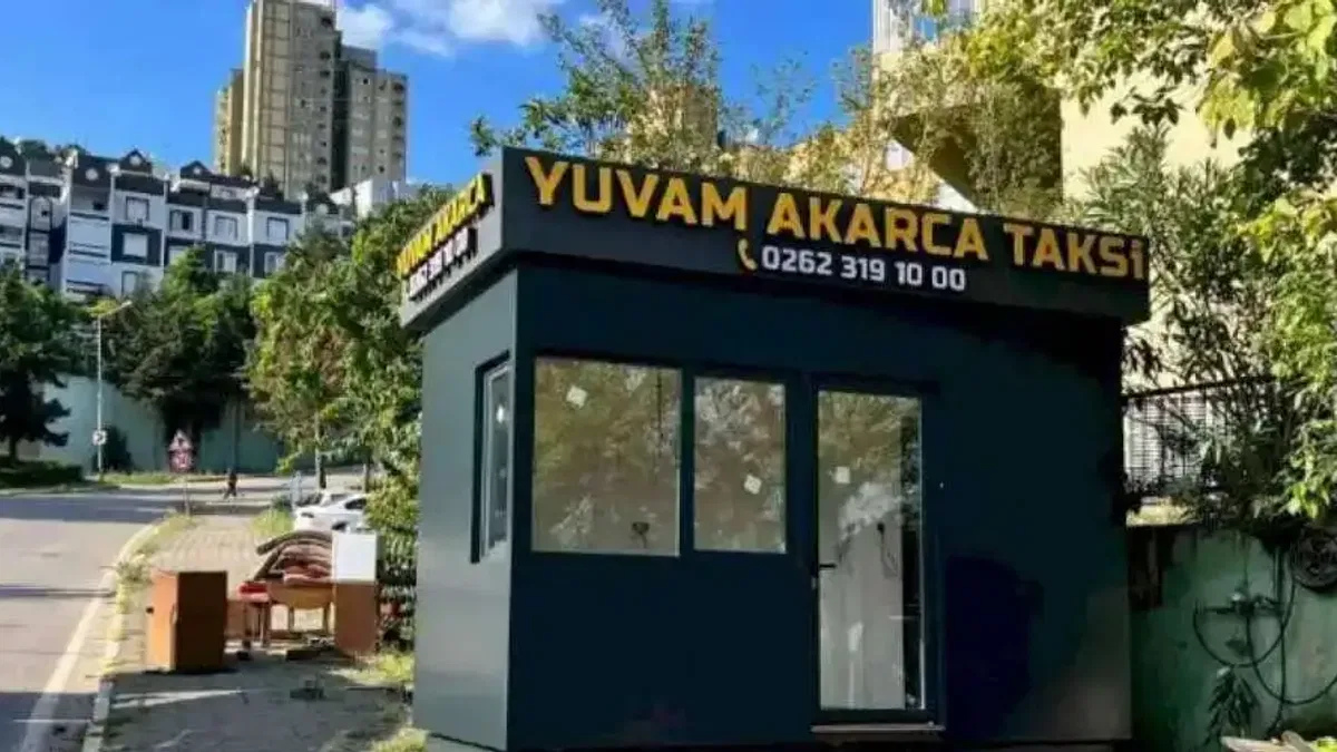 25 taksi yerine prefabrik durak ihalesi
