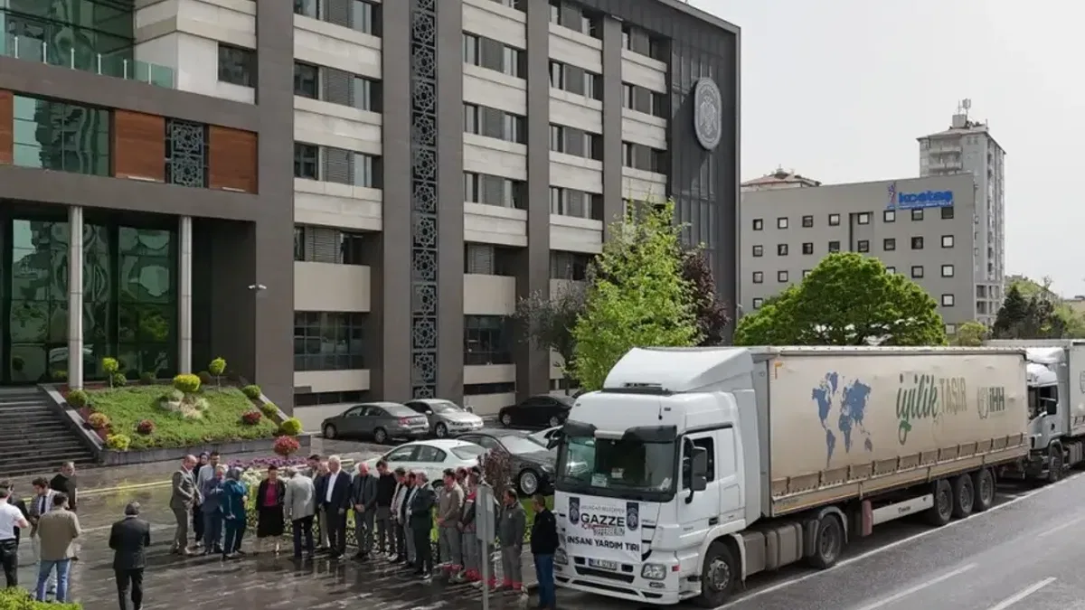 Kayseri Melikgazi'den Gazze'ye yardım TIR'ı