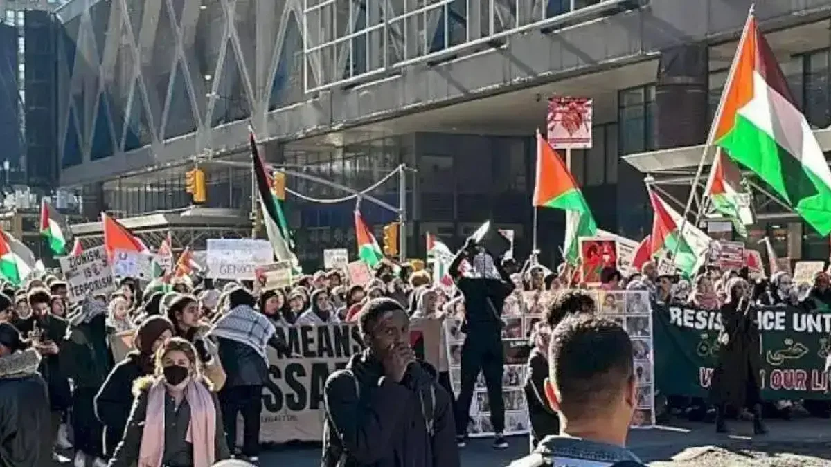 New York'ta Filistin için protesto!