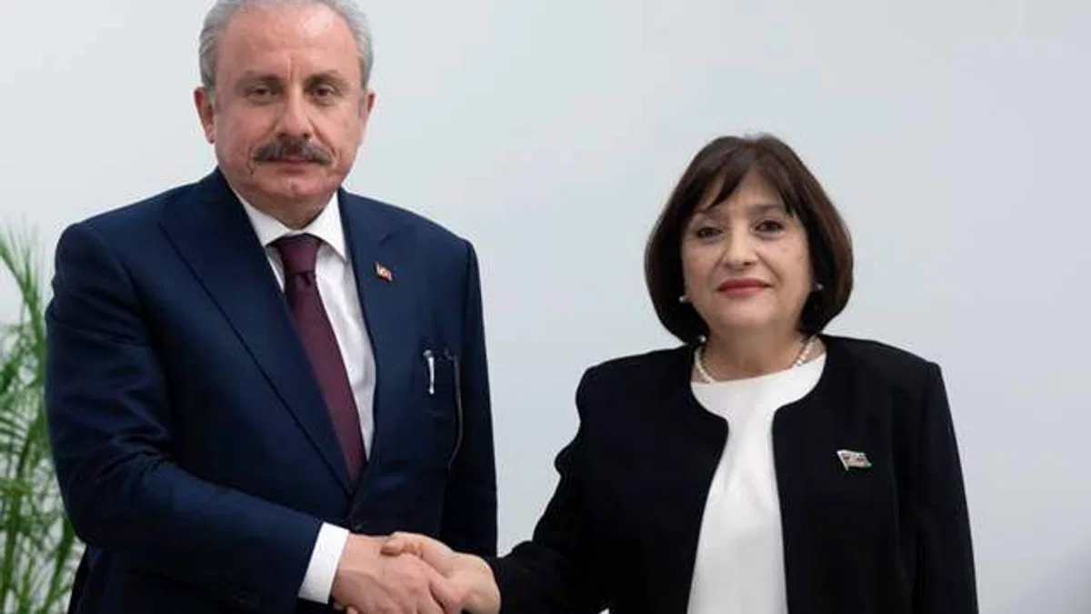 Şentop, Azerbaycan Milli Meclis Başkanı Gafarova ile bir araya geldi