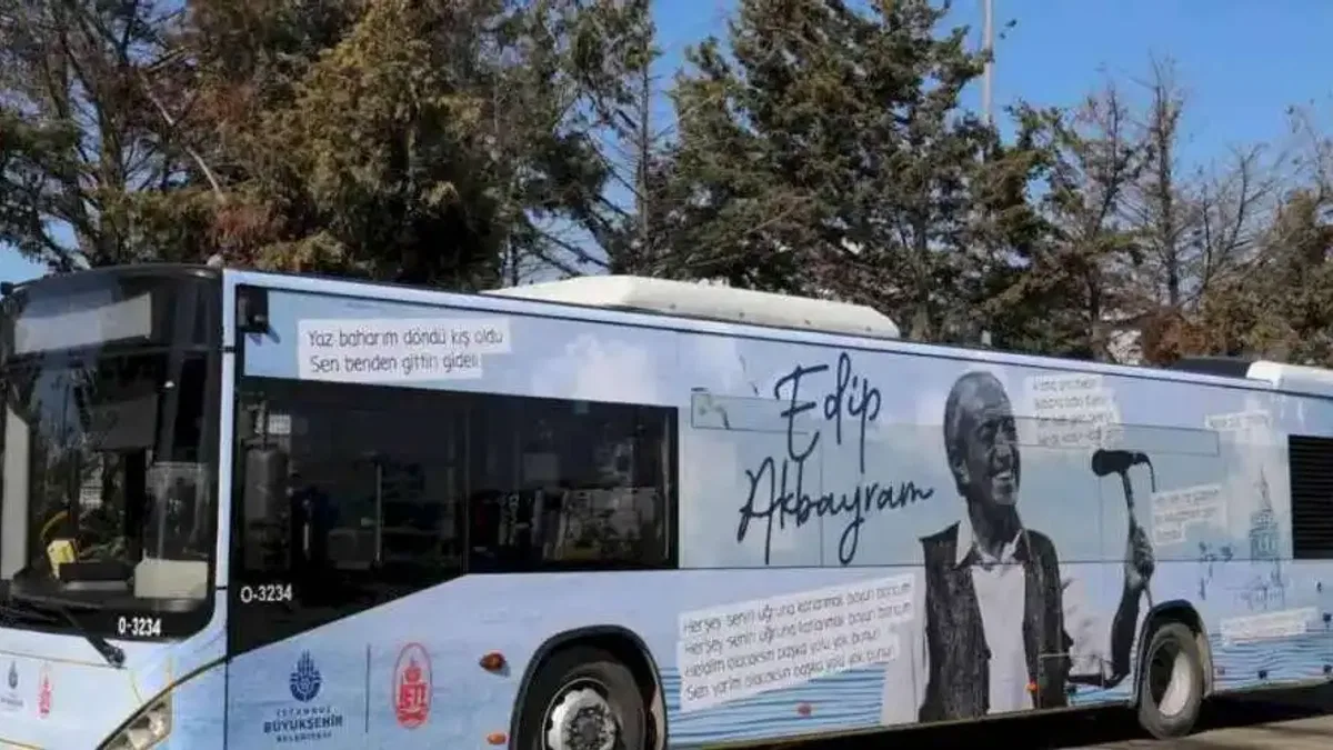 İETT'den Edip Akbayram'a vefa otobüsü