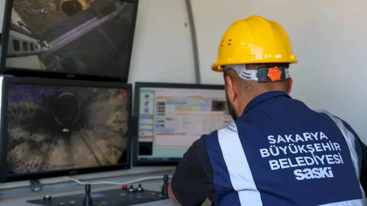 Sakarya'da robotlar kanalizasyon hattında