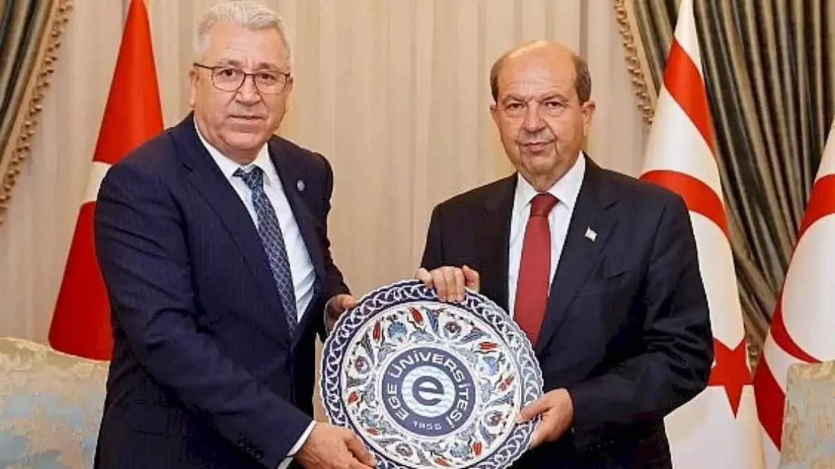 Rektör Prof. Dr. Budak, KKTC Cumhurbaşkanı Tatar'ı ziyaret etti