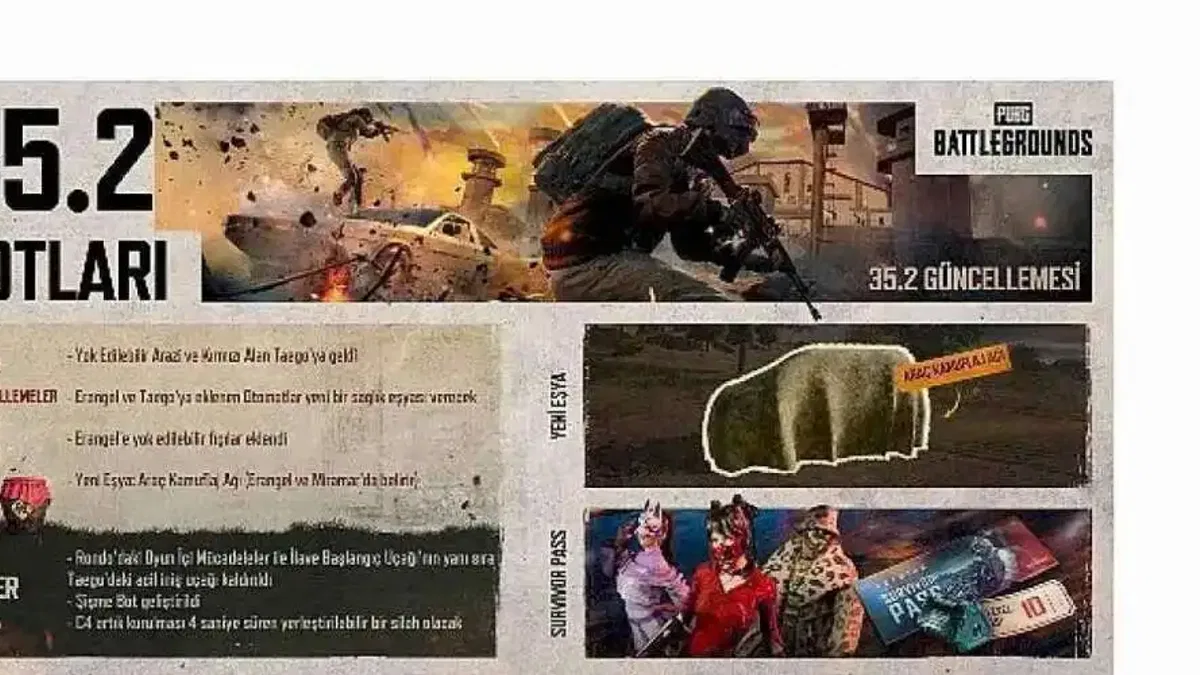 PUBG: BATTLEGROUNDS, 35.2 Güncellemesi ile Yok Edilebilir Arazileri Genişletiyor