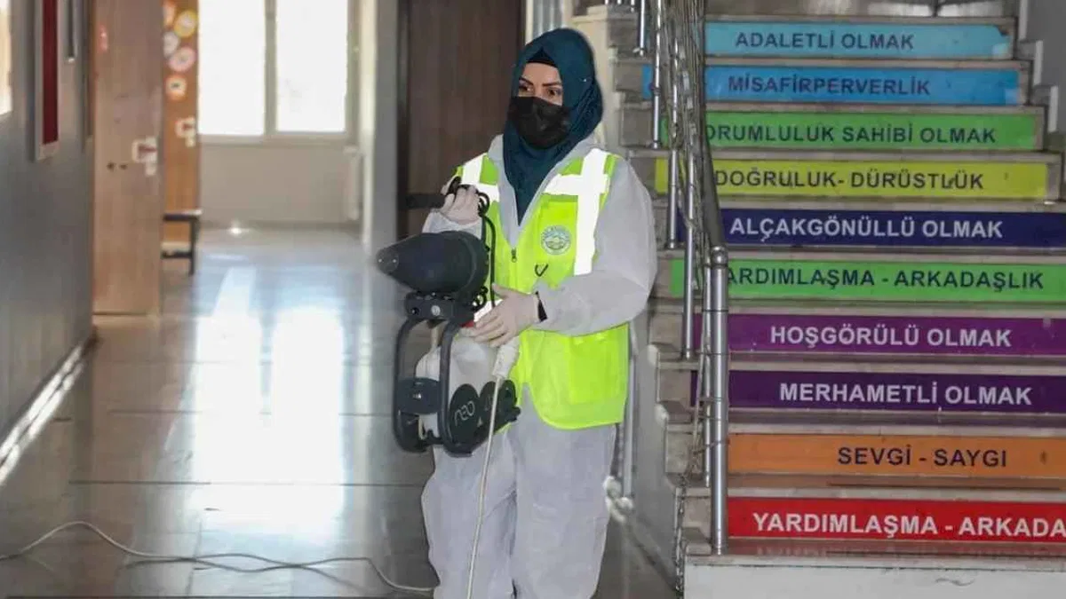 Kayseri Talas'ta eğitimde hijyen seferberliği