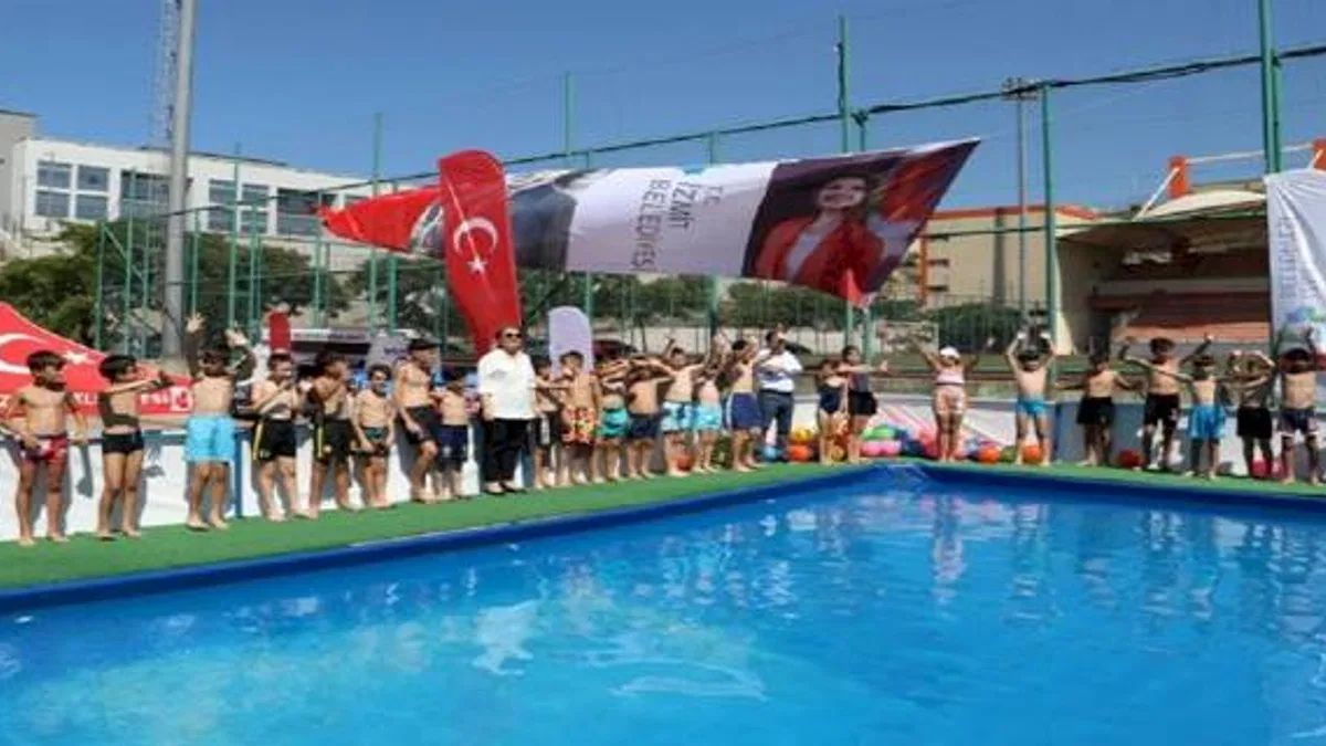 İzmit'te çocukların 'portatif' yaz eğlencesi