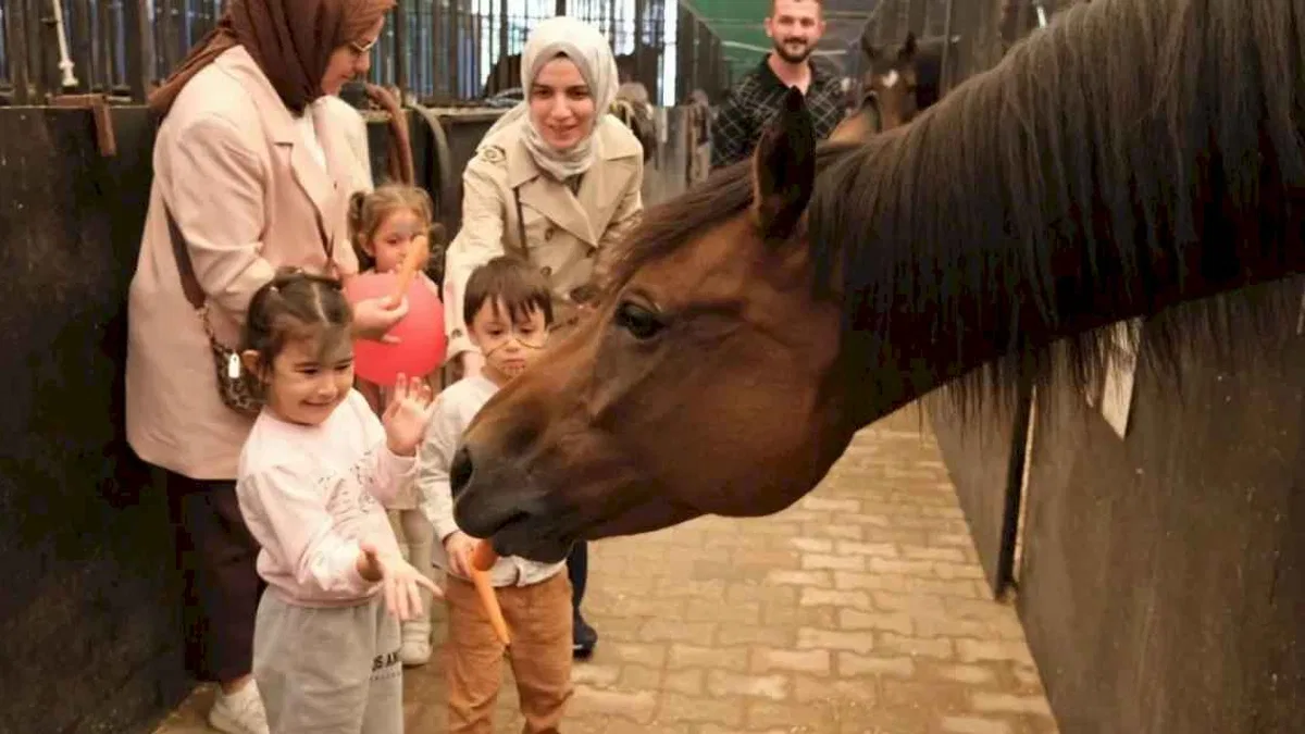 Minikler, Kocaeli'de atlarla buluştu