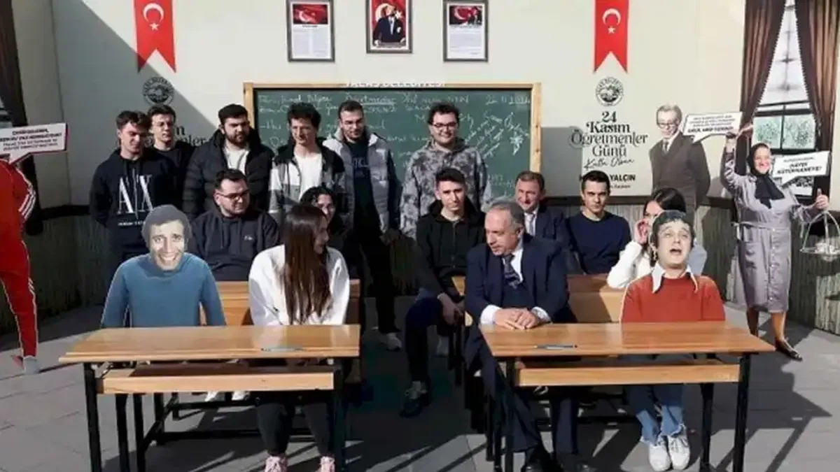 Kayseri Talas'ta 'Hababam'lı kutlama