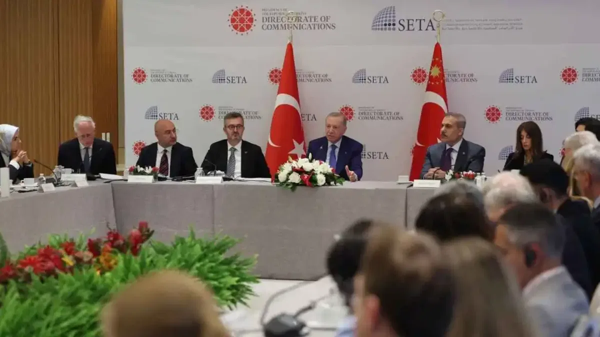 Cumhurbaşkanı Erdoğan, New York’ta ABD’li düşünce kuruluşu temsilcileriyle buluştu