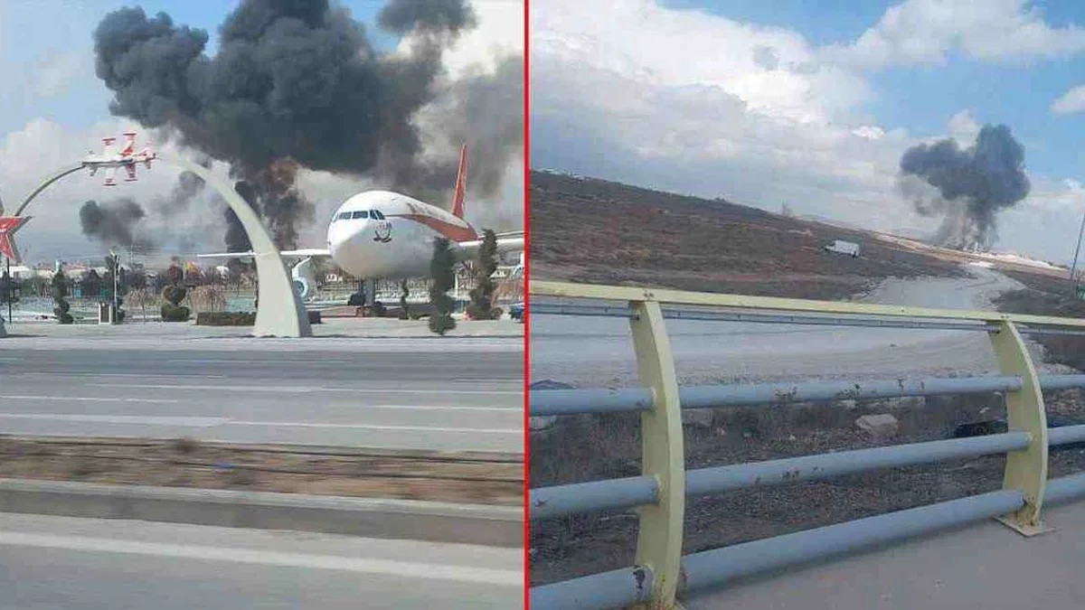 Konya'da askeri uçak düştü, pist onarım personeli şehit oldu