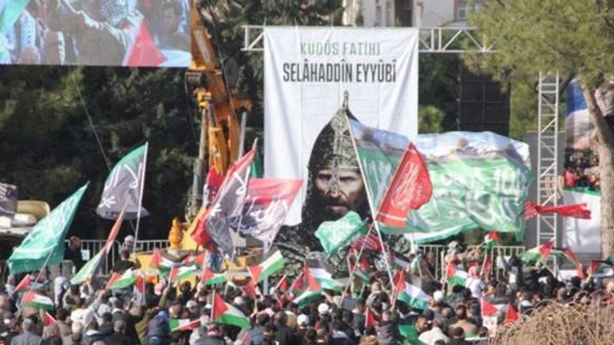 Dinler Kenti Mardin'de Gazze'ye destek mitingi