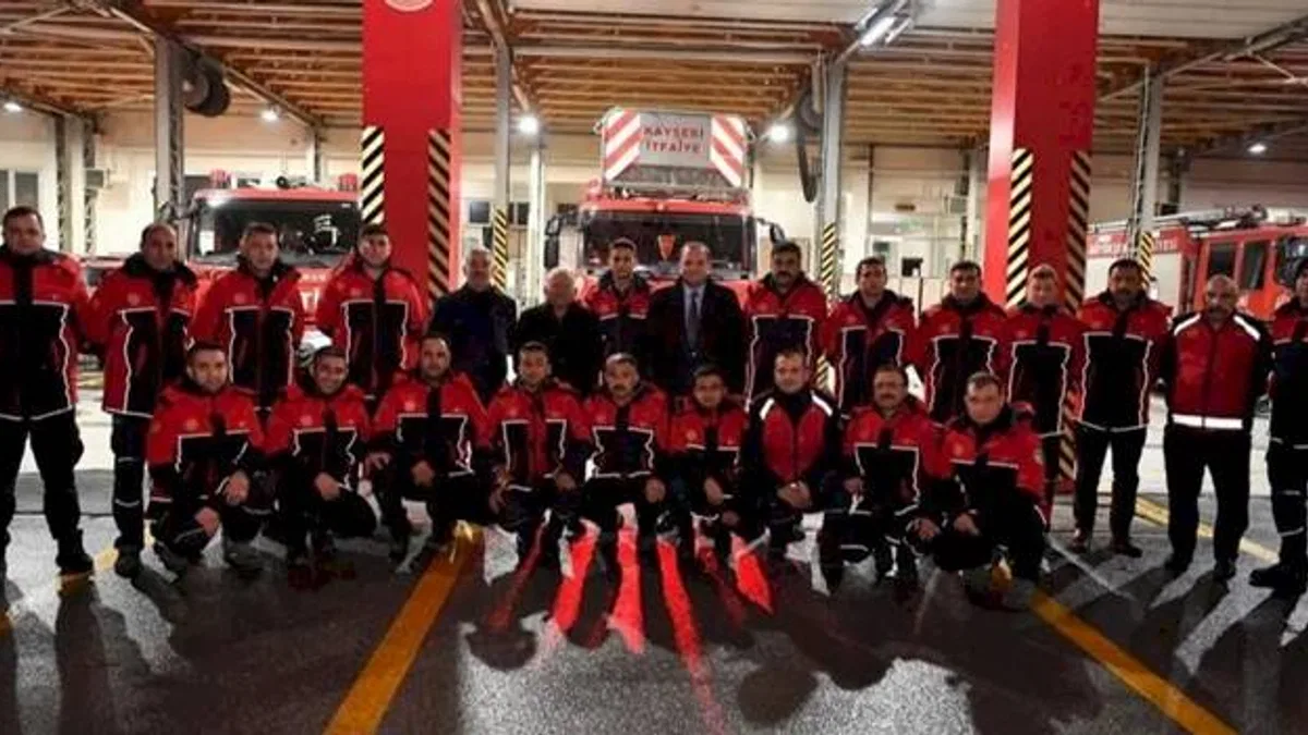Kayseri itfaiyesinden gurur dolu tablo