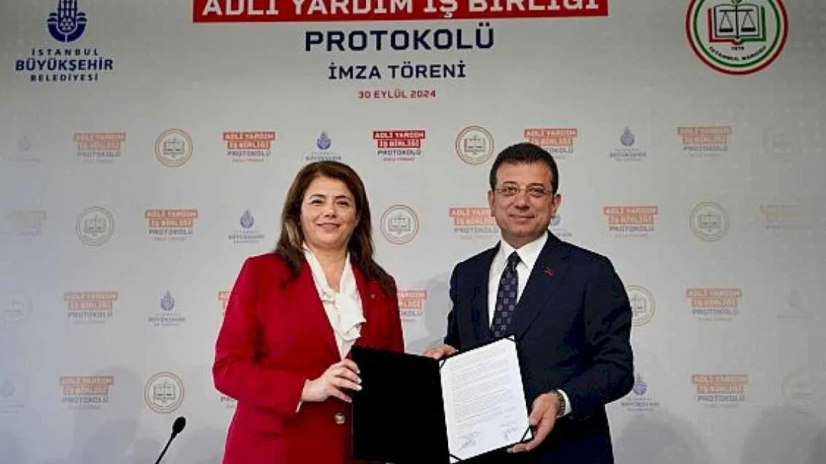 Ekrem İmamoğlu İBB ve İstanbul Barosu arasında 'Adli Yardım İş Birliği Protokolü' imzalandı.