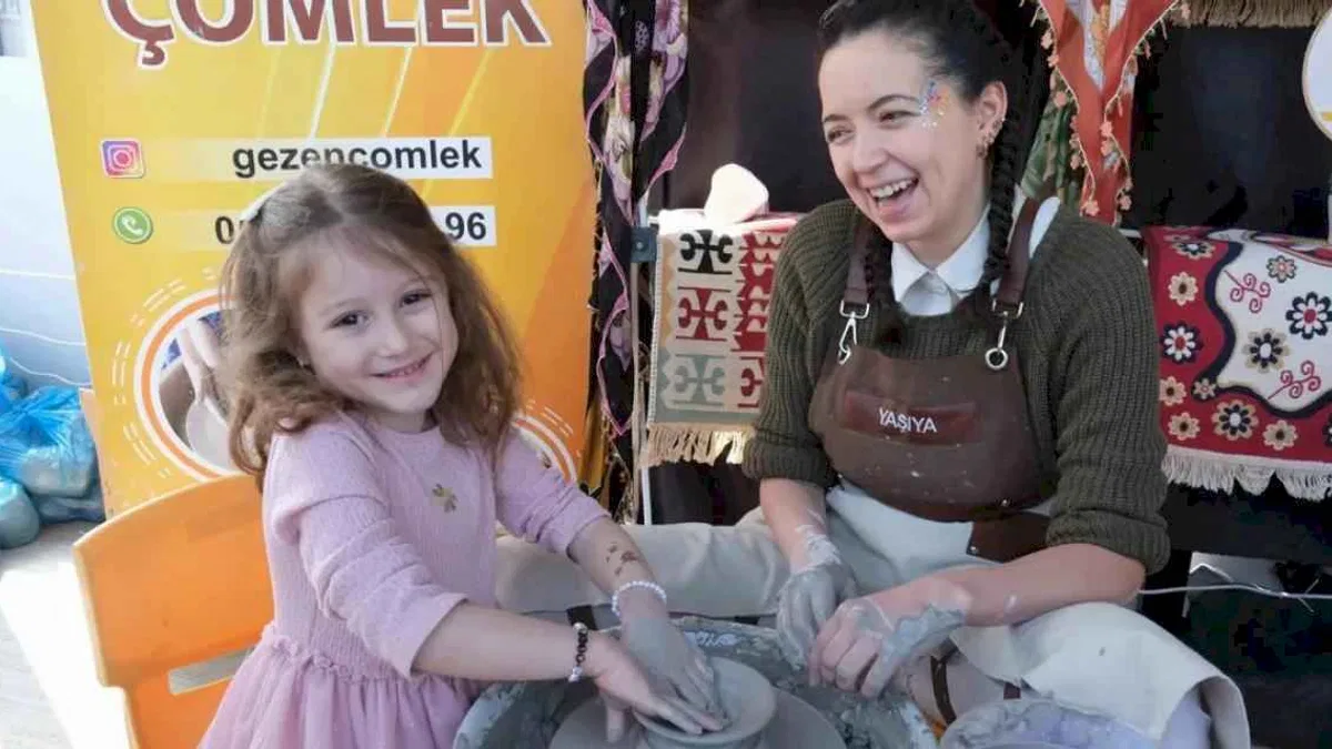 "Gezen Çömlek Atölyesi" çocukların ilgi odağı oldu