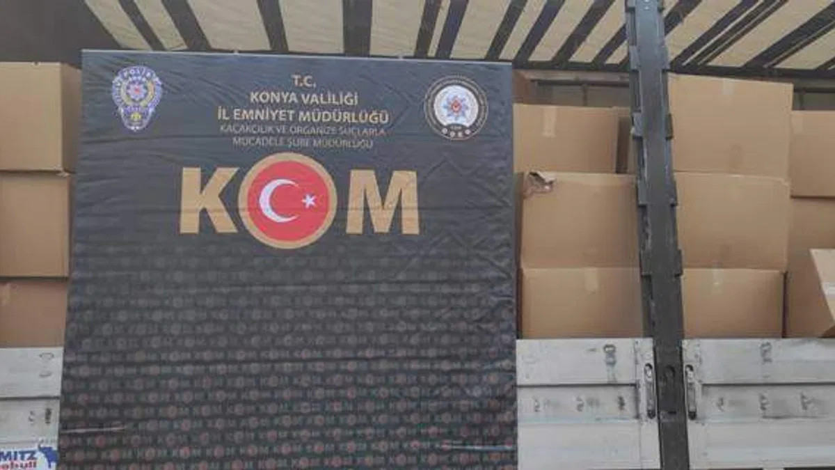 Konya'da 5 milyon liralık kaçak sigara operasyonu